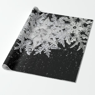 WILSON BENTLEY SNOWFLAKEN AUF DEM NIGHT SKY GESCHENKPAPIER
