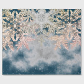 WILSON BENTLEY SNOWFLAKEN IN NIGHT BLAUE MIT STERN GESCHENKPAPIER (Flach)