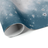 WILSON BENTLEY SNOWFLAKEN IN NIGHT BLAUE MIT STERN GESCHENKPAPIER (Rolleneckpunkt)