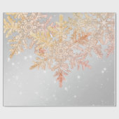 WILSON BENTLEY SNOWFLAKES PINK AND GRAU GESCHENKPAPIER (Flach)