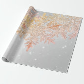 WILSON BENTLEY SNOWFLAKES PINK AND GRAU GESCHENKPAPIER (Ungerollt)