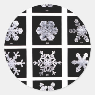 Wilson Bentley Snowflakes Runder Aufkleber