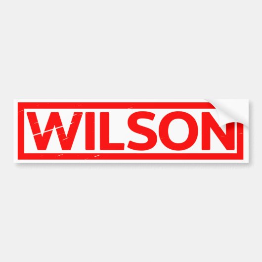 Wilson Briefmarke Autoaufkleber (Vorne)