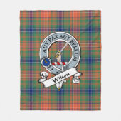 Wilson Clan Abzeichen Tartan Kariert Fleecedecke (Vorderseite)