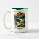 Wilson Creek North Carolina Colors Zweifarbige Tasse (Links)