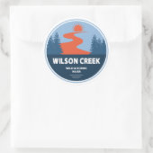 Wilson Creek Wild und Landschaftlicher Fluss North Runder Aufkleber (Tasche)