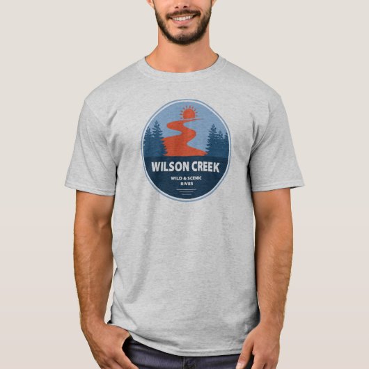 Wilson Creek Wild und Landschaftlicher Fluss North T-Shirt (Vorderseite)