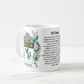 Wilson-Familien-Wappen Tasse (Vorderseite Links)