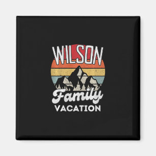 Wilson Familienurlaub Berg Retro-Sonnenuntergang M Magnet