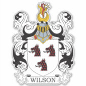 Wilson Familienwappen Aufkleber (Vorderseite)