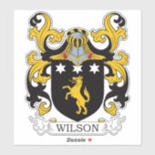 Wilson Familienwappen Aufkleber (Blatt)
