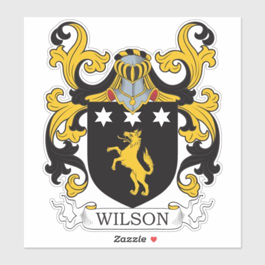 Wilson Familienwappen Aufkleber (Blatt)