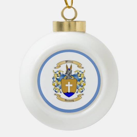 Wilson Familienwappen [Deutsch] Keramik Kugel-Ornament (Vorderseite)