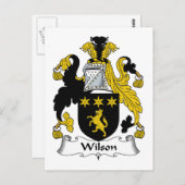 Wilson Familienwappen Postkarte (Vorne/Hinten)