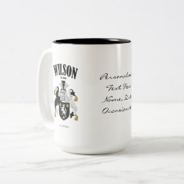 Wilson Familienwappen, Translation & Meaning Zweifarbige Tasse