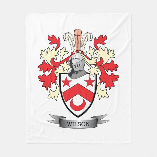 Wilson-Familienwappen-Wappen Fleecedecke (Vorderseite)