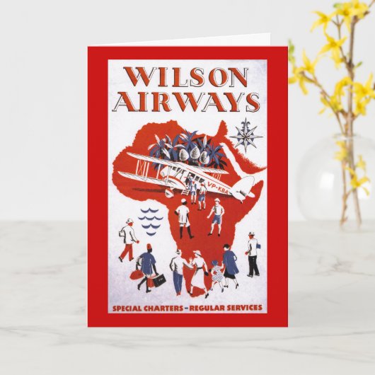 Wilson-Fluglinien ~ Afrika Karte (Gelbe Blume)