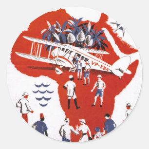 Wilson-Fluglinien ~ Afrika Runder Aufkleber