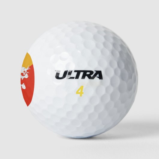 Wilson Golf Ball mit der Flagge Bhutans (Logo)