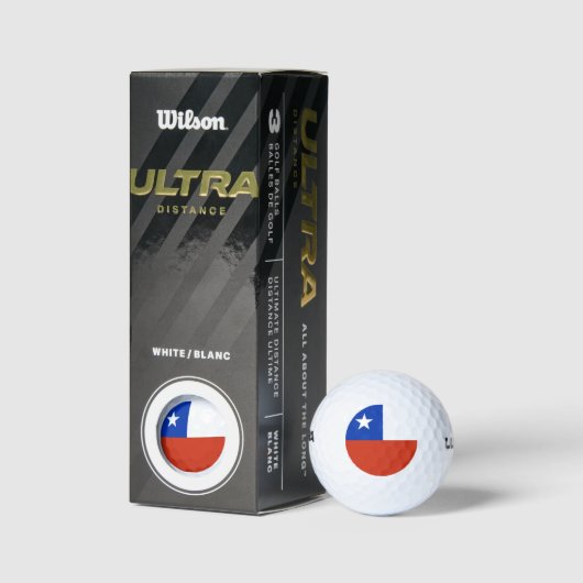 Wilson Golf Ball mit der Flagge des Chilen (Verpackungen)