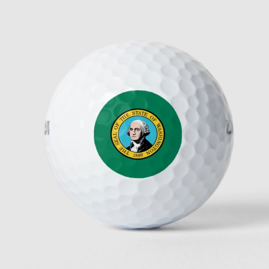 Wilson Golf Ball mit der Flagge des Washingtoner S (Vorderseite)