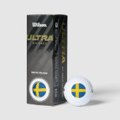 Wilson Golf Ball mit der Flagge Schwedens (Verpackungen)