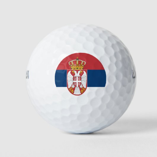 Wilson Golf Ball mit der Flagge Serbiens (Vorderseite)