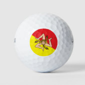 Wilson Golf Ball mit der Flagge Siziliens, Italien (Vorderseite)