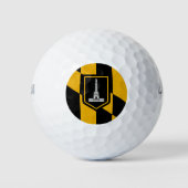 Wilson Golf Ball mit der Flagge von Baltimore (Vorderseite)