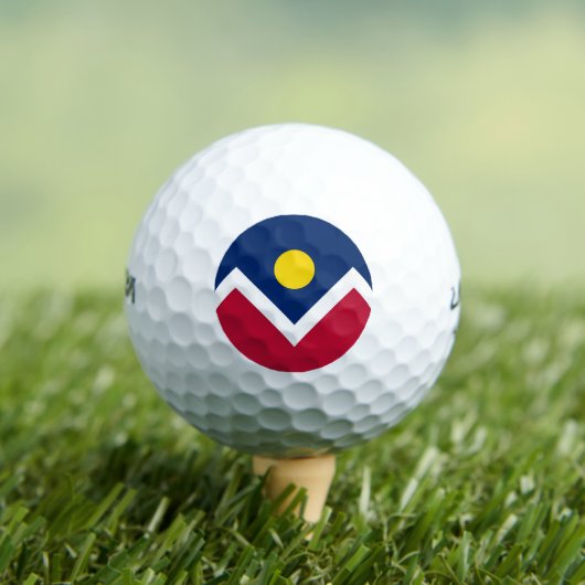 Wilson Golf Ball mit der Flagge von Denver City, U (Insitu T-Shirt)