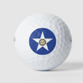 Wilson Golf Ball mit der Flagge von Houston (Vorderseite)