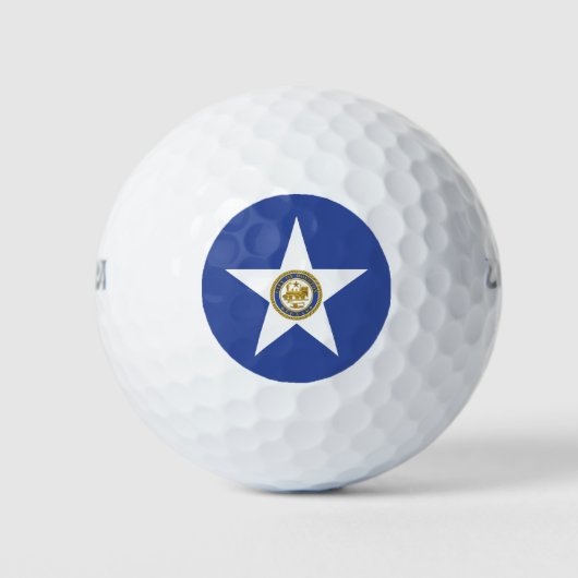 Wilson Golf Ball mit der Flagge von Houston (Vorderseite)