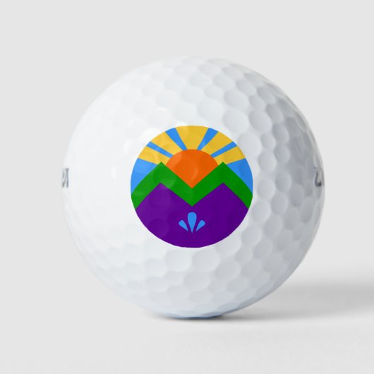 Wilson Golf Ball mit der Flagge von Manitou Spring (Vorderseite)