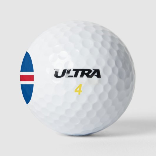 Wilson Golf Ball mit Flagge Islands (Logo)
