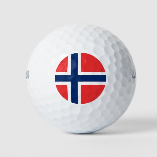 Wilson Golf Ball mit norwegischer Flagge (Vorderseite)