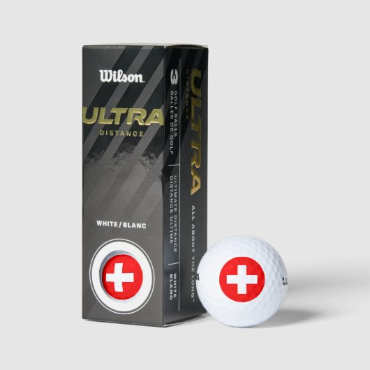 Wilson Golf Ball mit Schweizer Flagge (Verpackungen)