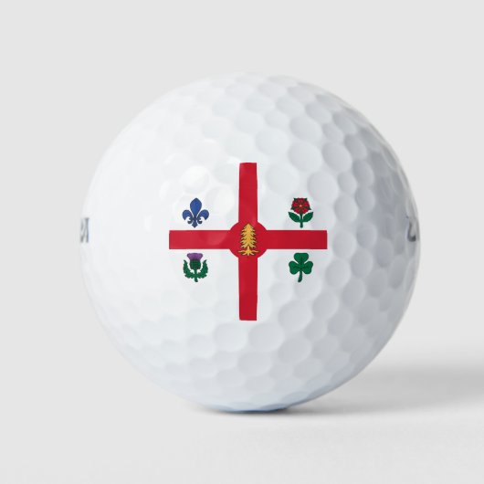 Wilson Golfball mit Flagge von Montreal, Kanada (Vorderseite)