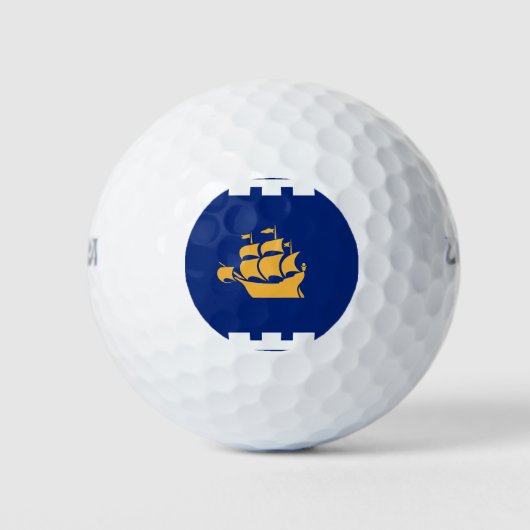 Wilson Golfball mit Flagge von Quebec City (Vorderseite)