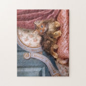 Wilson Hepple: Brown-Kätzchen auf einem Lehnsessel Puzzle (Vertikal)