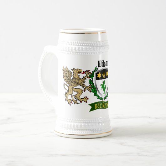 Wilson Irish Shield Bierglas (Vorderseite Links)