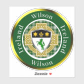 Wilson Irish Shield/Celtic Cross Personalisiert Aufkleber (Blatt)