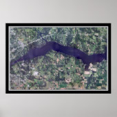 Wilson Lake Alabama Satellite Poster Karte (Vorne)