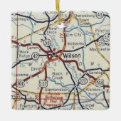 Wilson NC Vintag Map Keramikornament (Vorderseite)