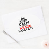 WILSON OVALER AUFKLEBER (Umschlag)