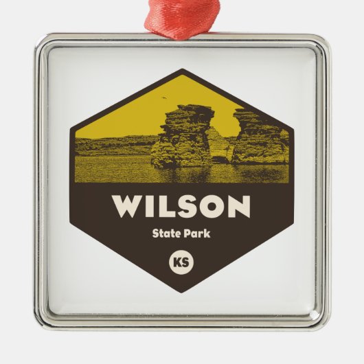 Wilson Staat Park Kansas Ornament Aus Metall (Vorne)