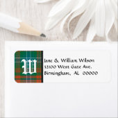 Wilson Tartan Kariert Monogram Address Labels (Insitu)