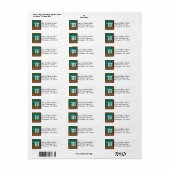 Wilson Tartan Kariert Monogram Address Labels (Vorne)