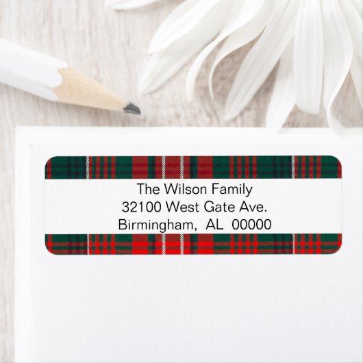 Wilson Tartan Kariert Return Label (Insitu)