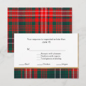 Wilson Tartan Kariert Wedding RSVP Card 2 Karte (Vorne/Hinten)