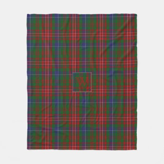 WILSON TARTAN Muster Monogram BLANKET W Fleecedecke (Vorderseite)